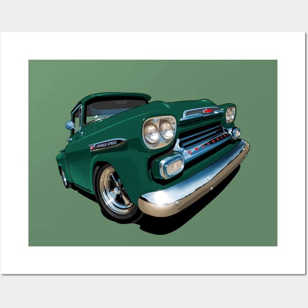 1959 Chevy Apache pick up truck Wall Art by candcretro